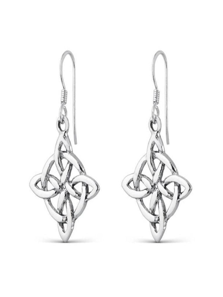 Pendientes Nudo de Bruja 20mm Plata