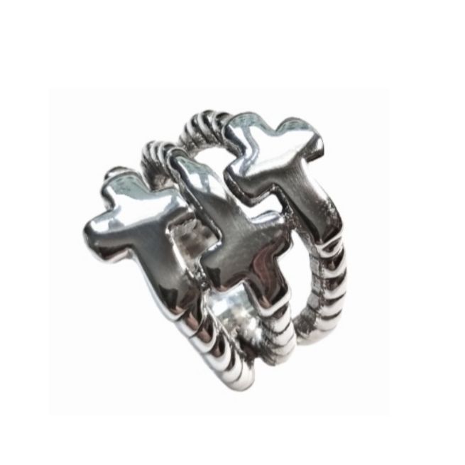 Anillo Tres Cruces Plata
