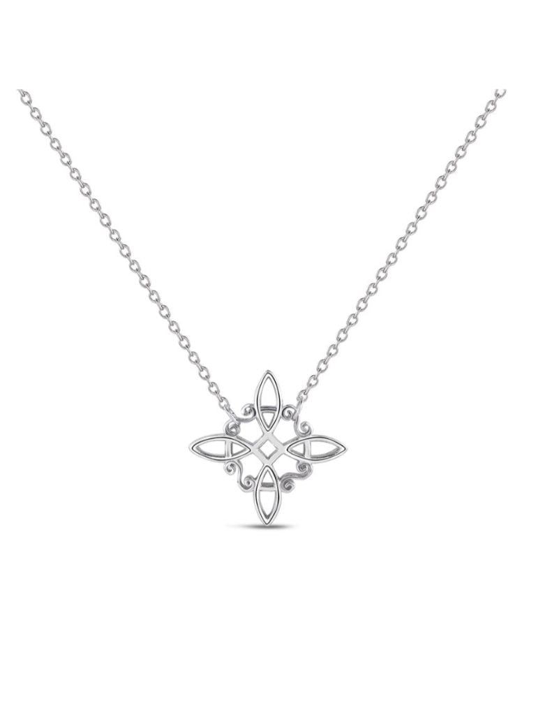 Collar Nudo de Bruja Plata