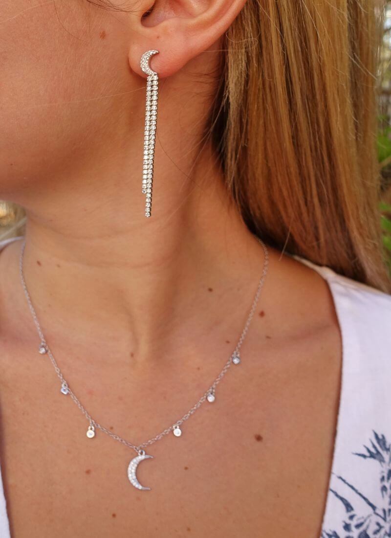 Pendientes Guiselle Circonitas Plata
