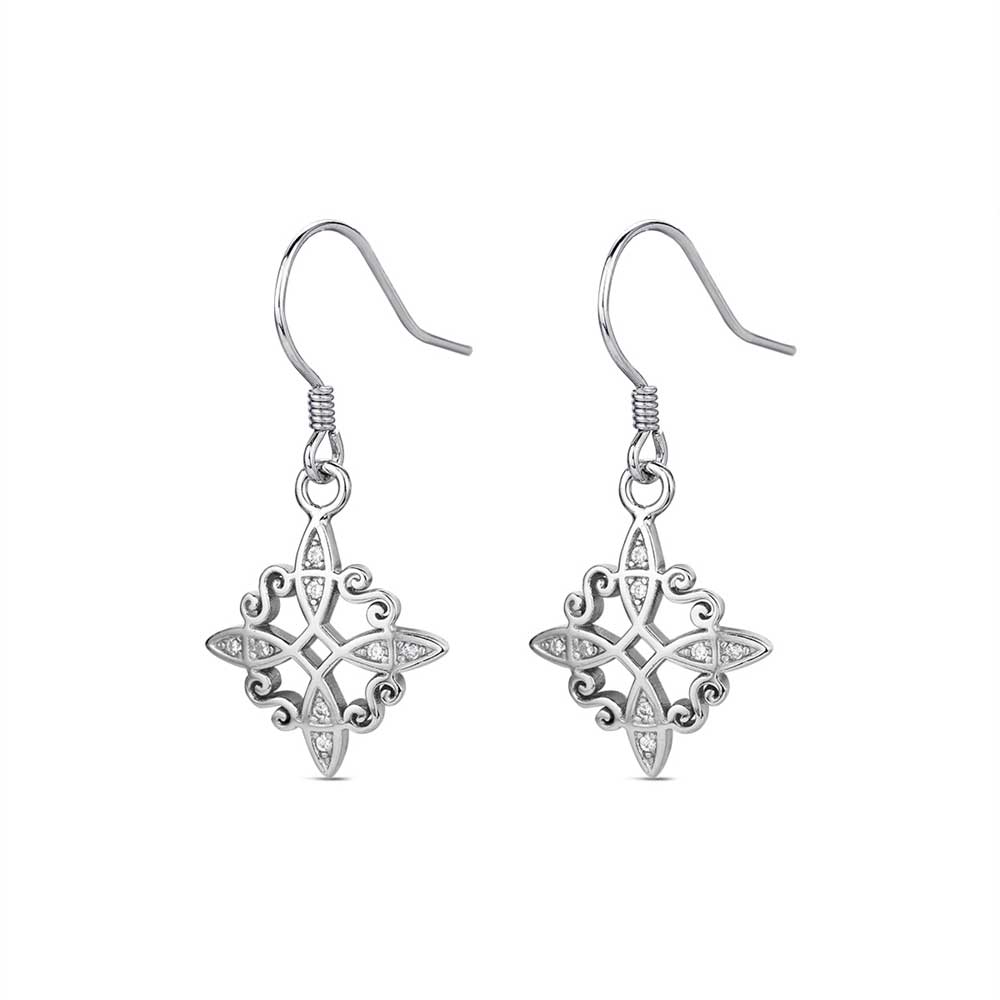 Pendientes Nudo de Bruja Plata