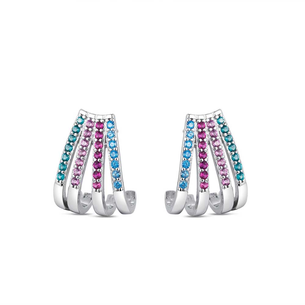 Pendientes Casty Multicolor Plata