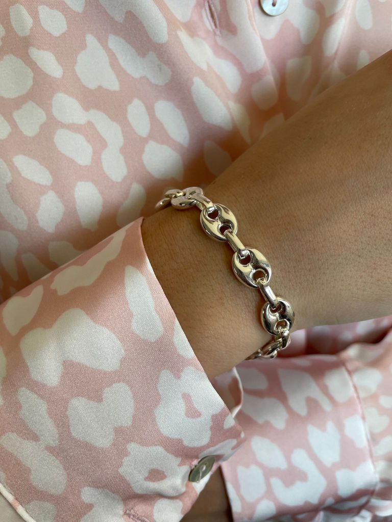 Pulsera Calabrote 9 mm Plata