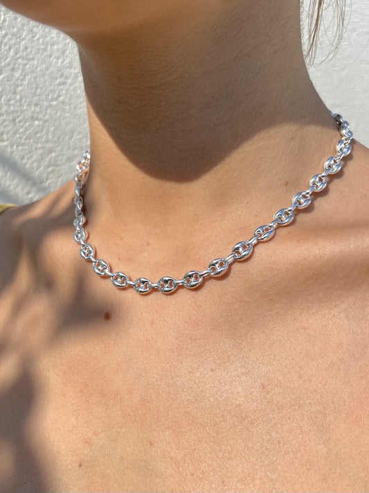 Collar Calabrote Plata 8x42 cm