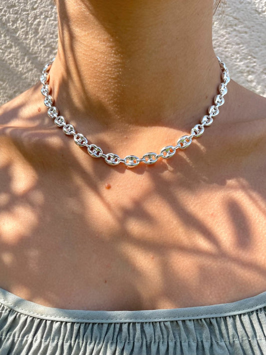 Collar Calabrote Plata 9X42 cm