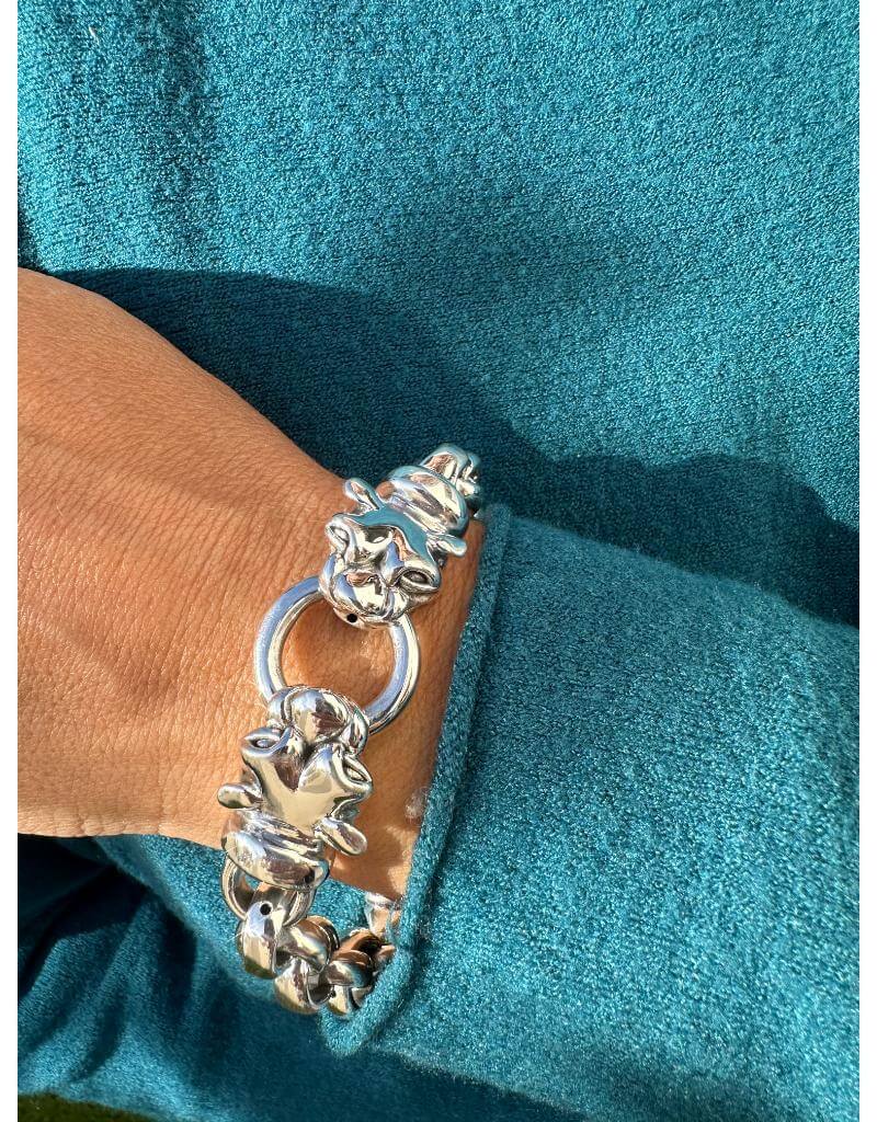 Pulsera Pantera con Rolo Plata