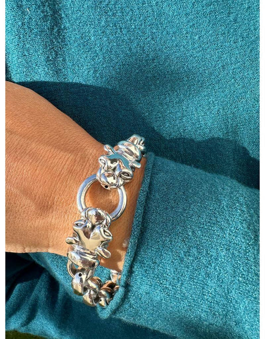 Pulsera Pantera con Rolo Plata