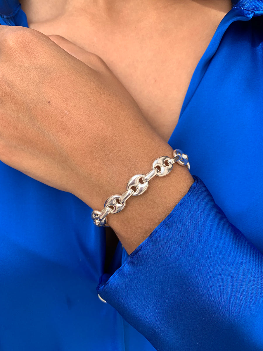 Pulsera Calabrote 9 mm Plata