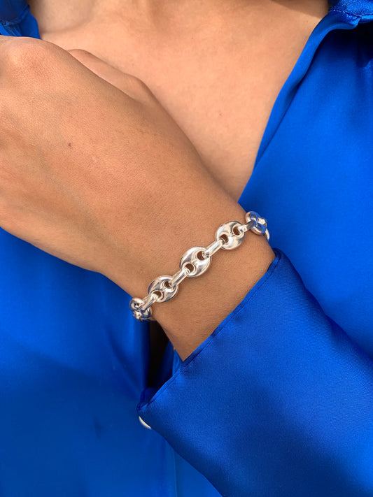 Pulsera Calabrote 9 mm Plata