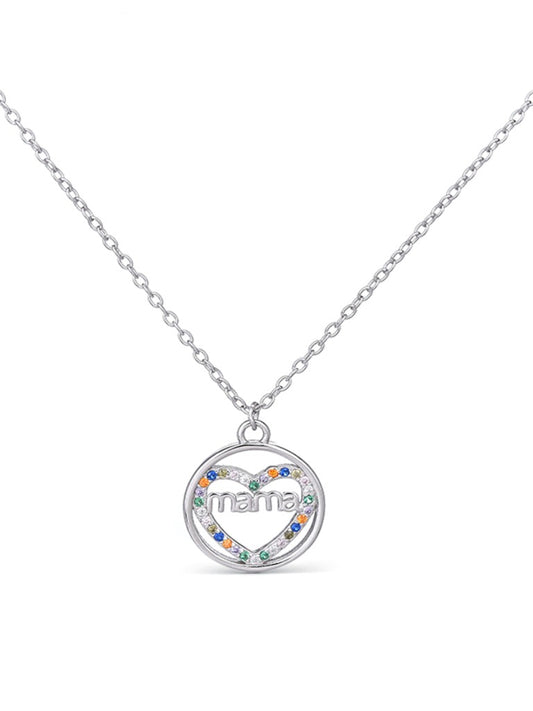 Collar Mamá Corazón Plata