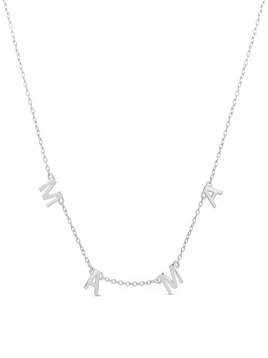Collar Mamá Letras Plata