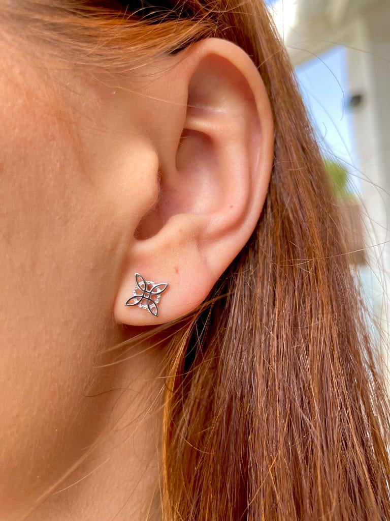 Pendientes Nudo de Bruja Plata