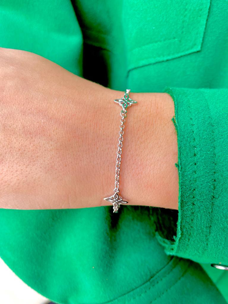 Pulsera Nudo de Bruja Plata
