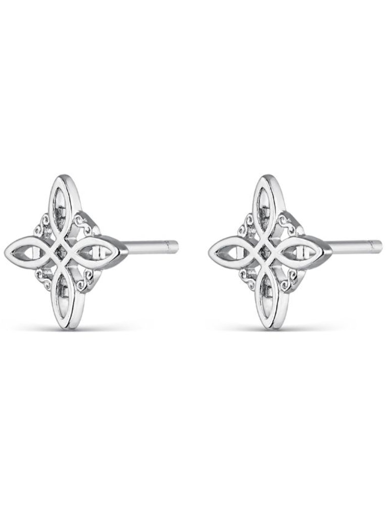 Pendientes Nudo de Bruja Plata