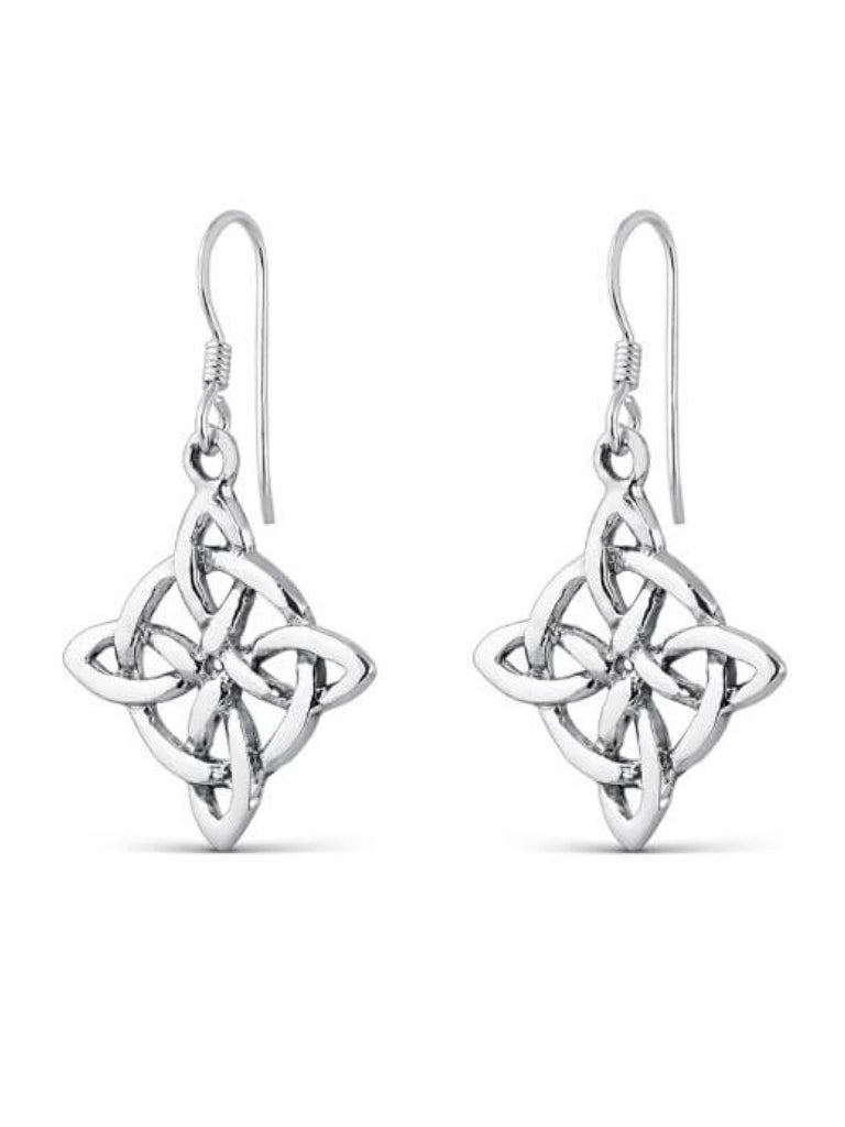 Pendientes Nudo de Bruja Plata